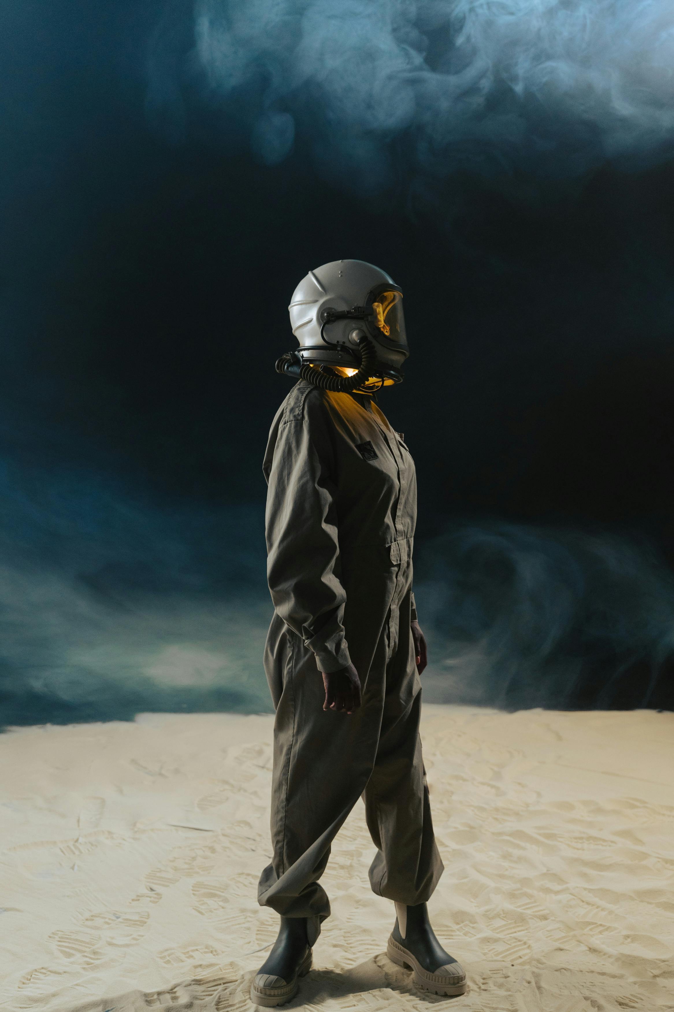 Black cosmetic product bottle against a dark background