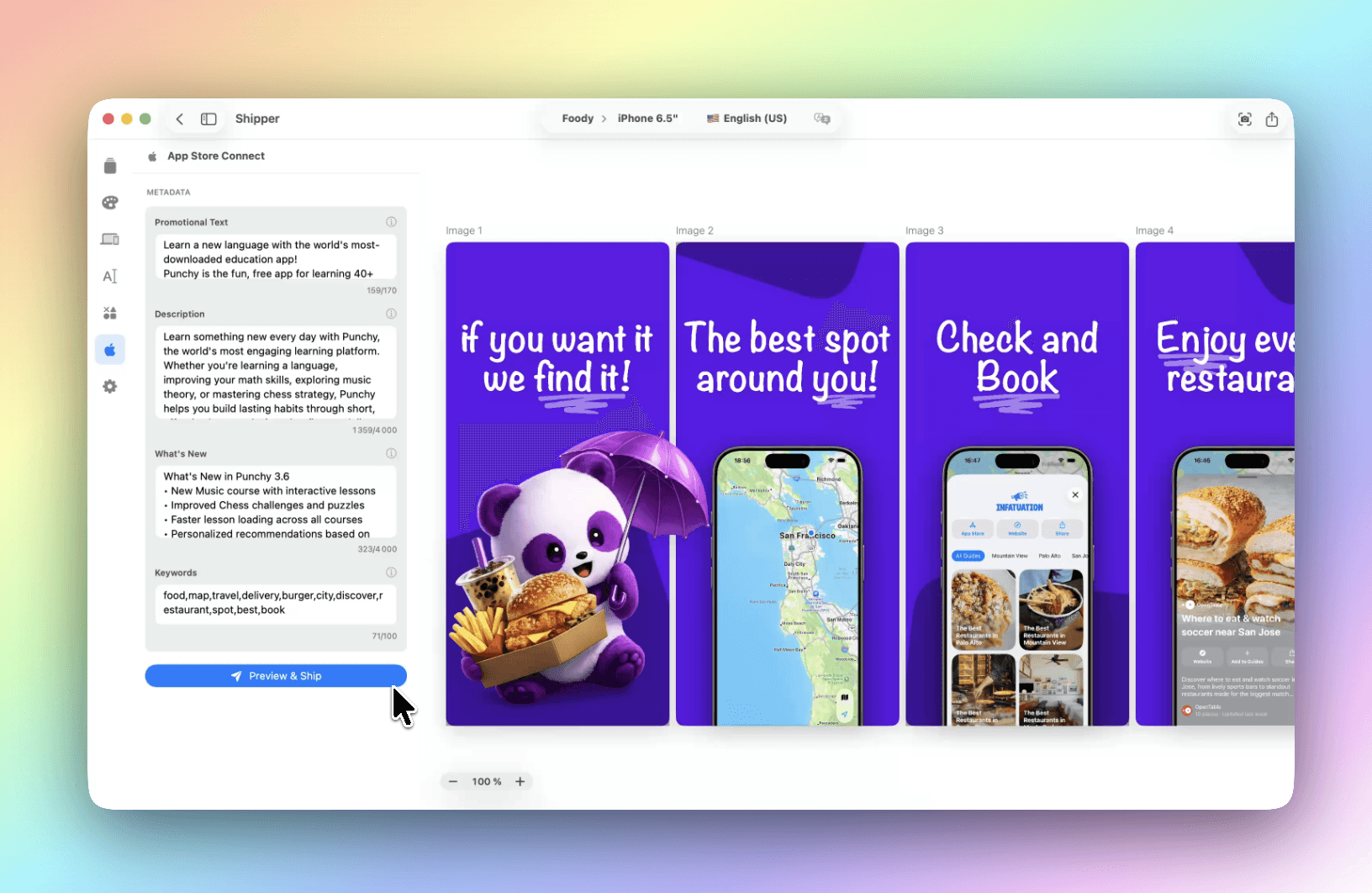 Shipper - App Store Screenshot - Ship to App Store - Design - Localizations
