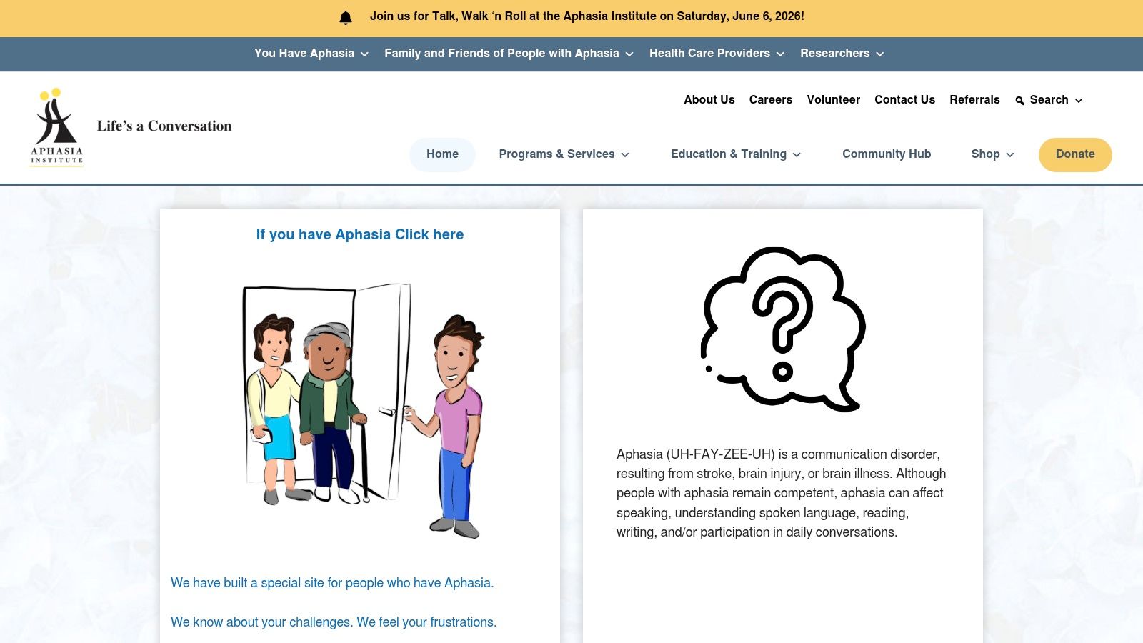 Aphasia Institute – Pat Arato Aphasia Centre