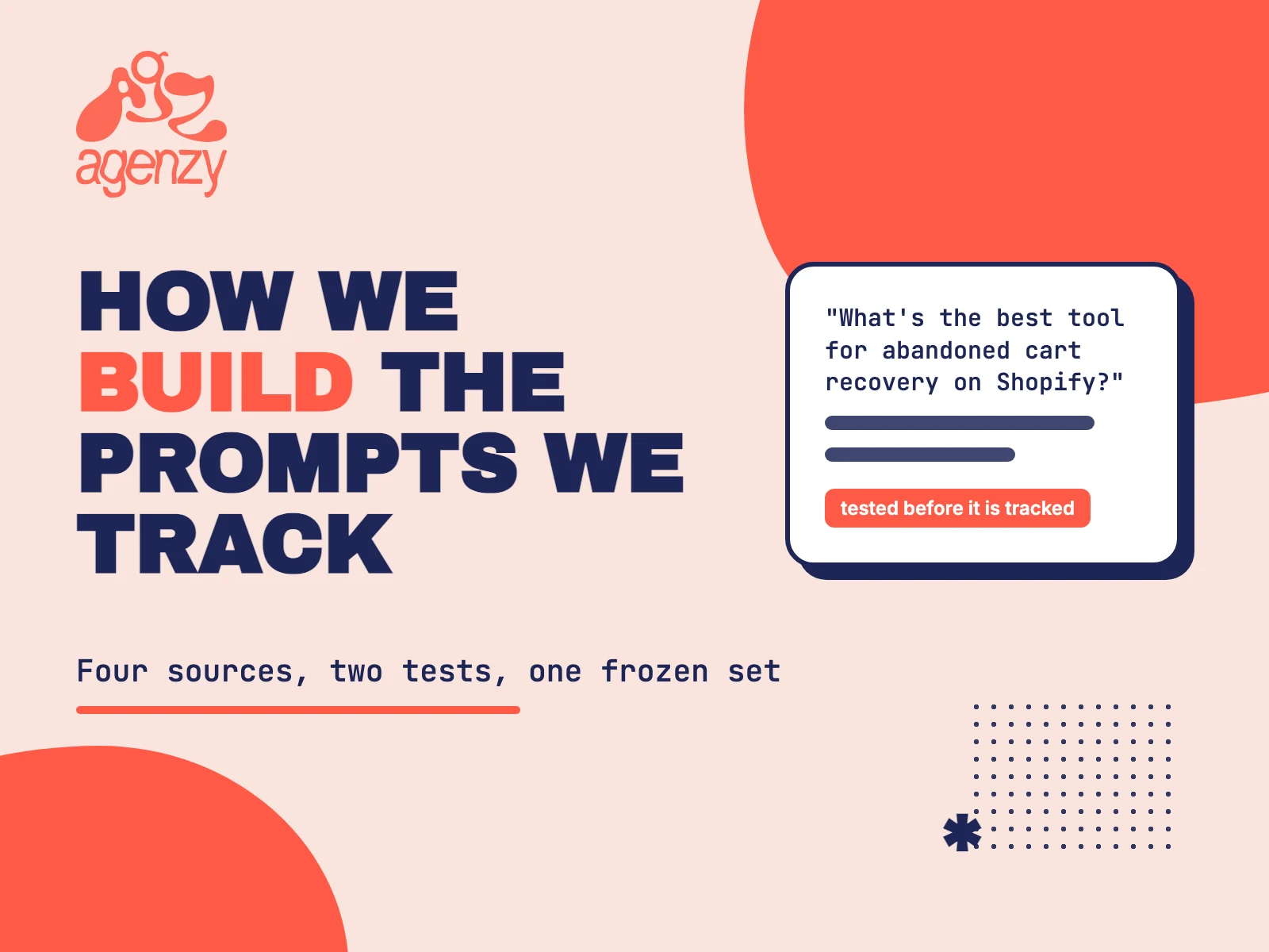 How we build the prompts we track: four sources, two tests, one frozen set