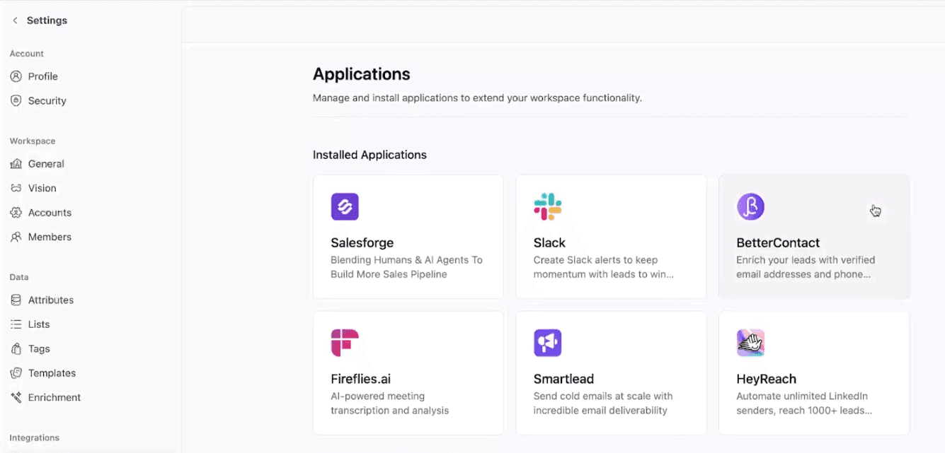 CRM SETUP - native integrations
