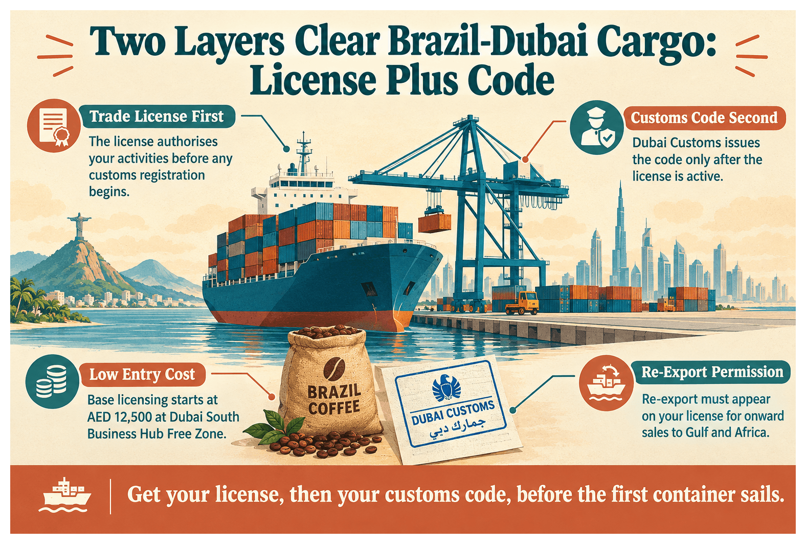 Infographic: Import and Export Between Brazil and Dubai: What License You Need