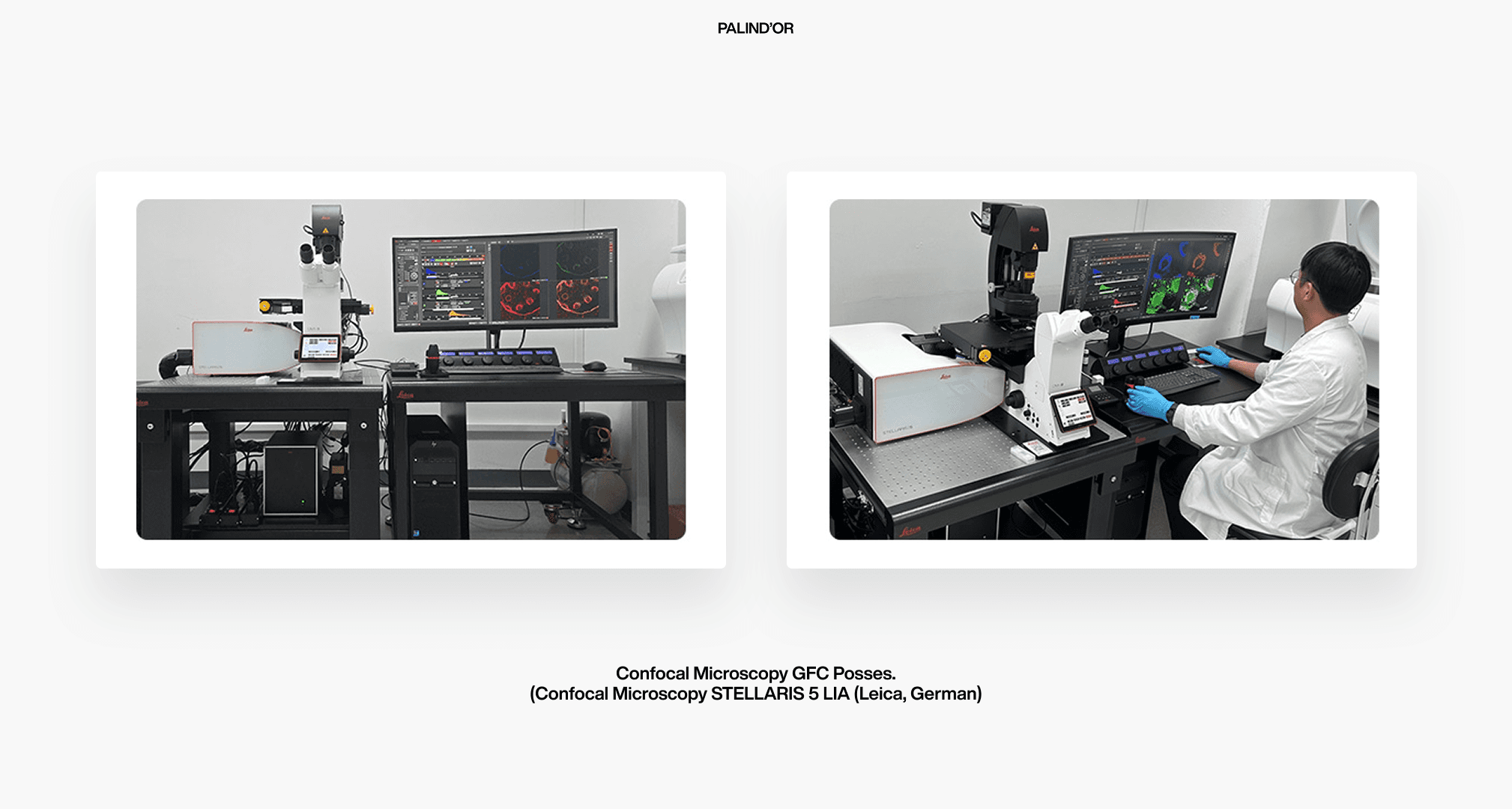 Equipamento Microcópio de posso da GFC parceira da PALIND'OR para uma das etapas de validação de exossomos