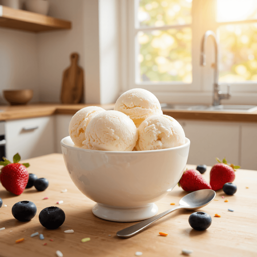 product photography of bowl of ice cream