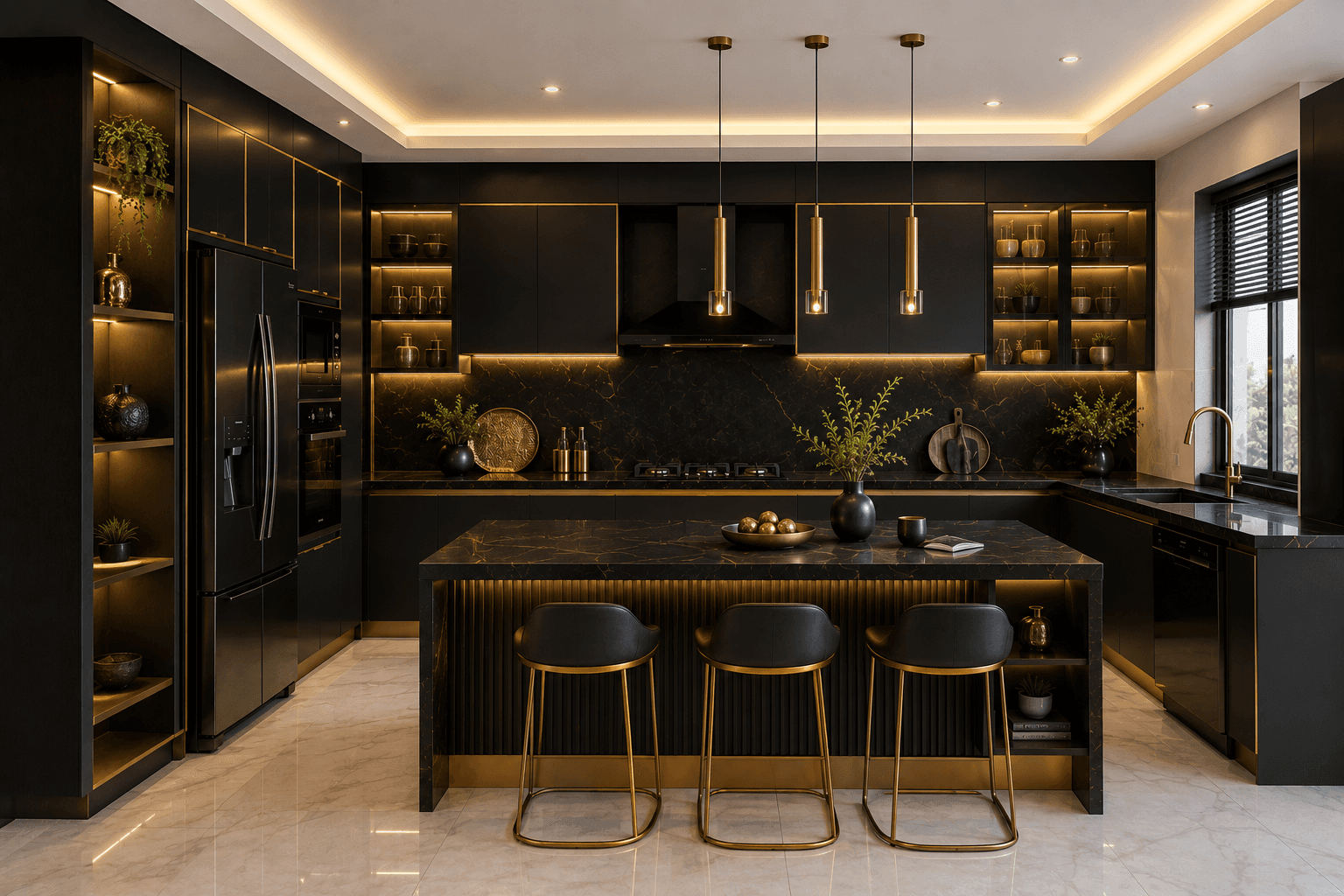 Black and Gold Laminate