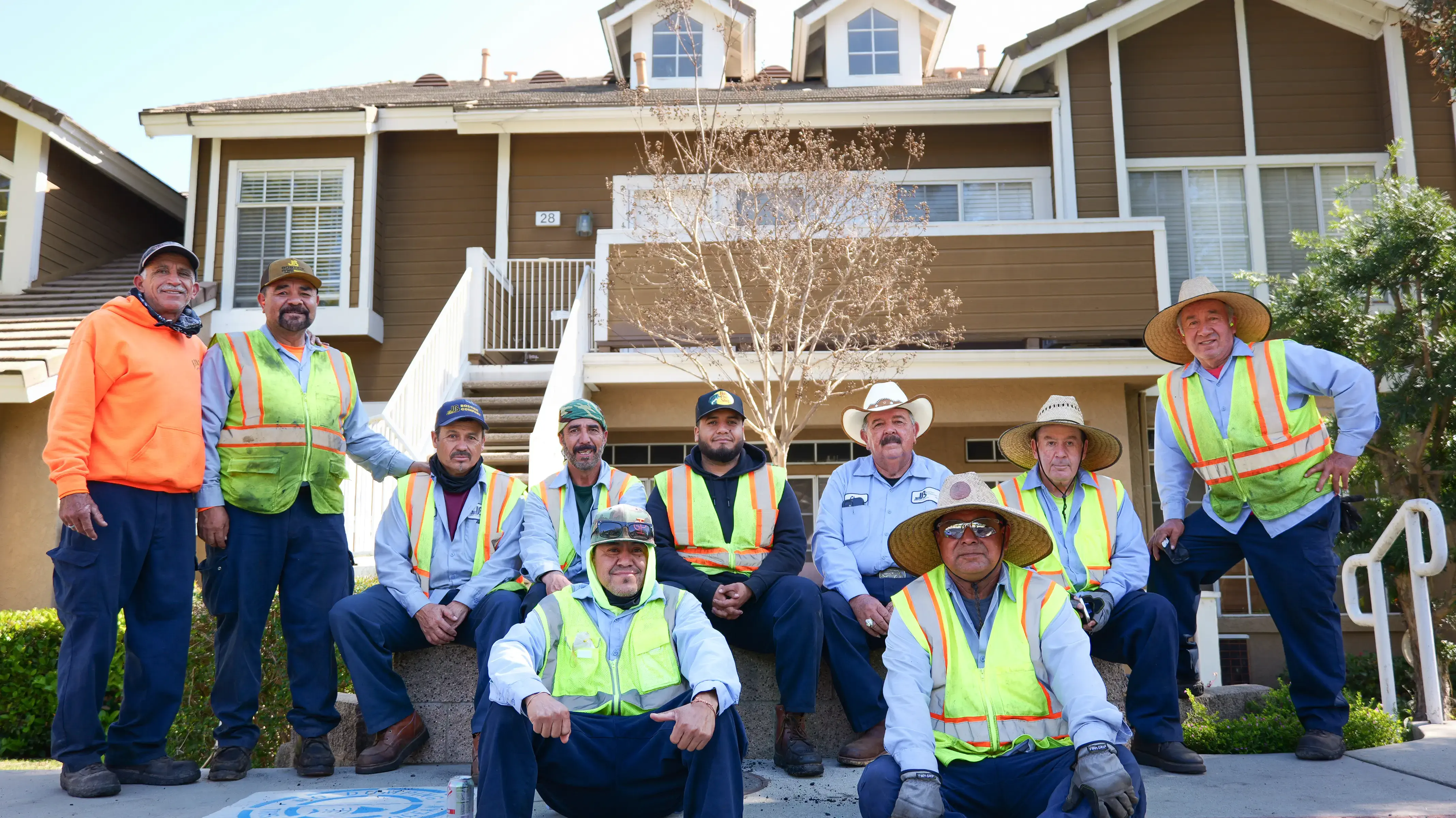 Asphalt paving crew on project job site