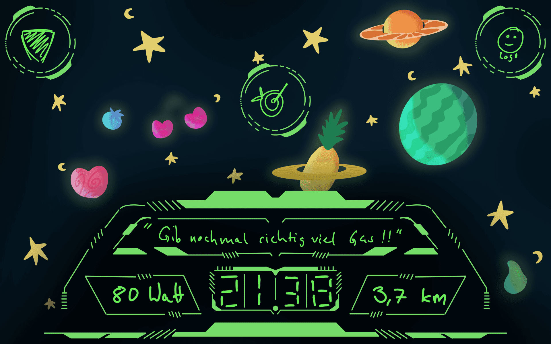 Concept art for VitaminRausch app space background
