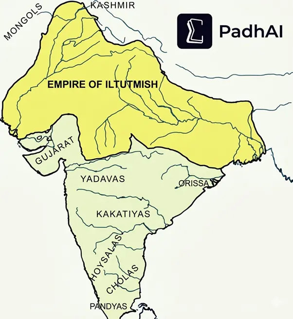 Empire of Iltutmish Map