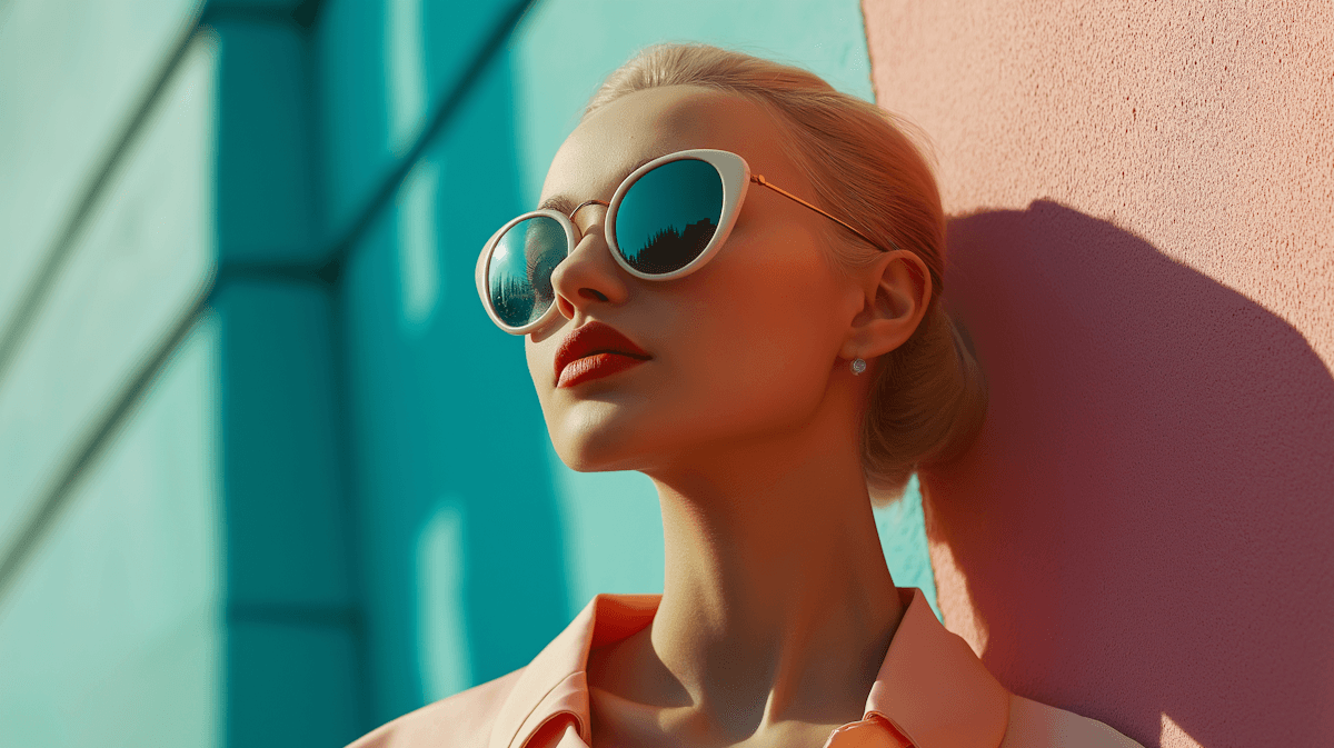 Woman in yellow sunglasses