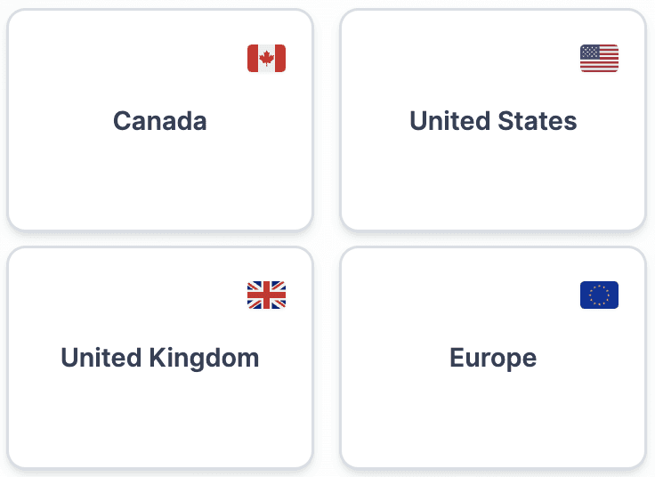 Countries of coverage