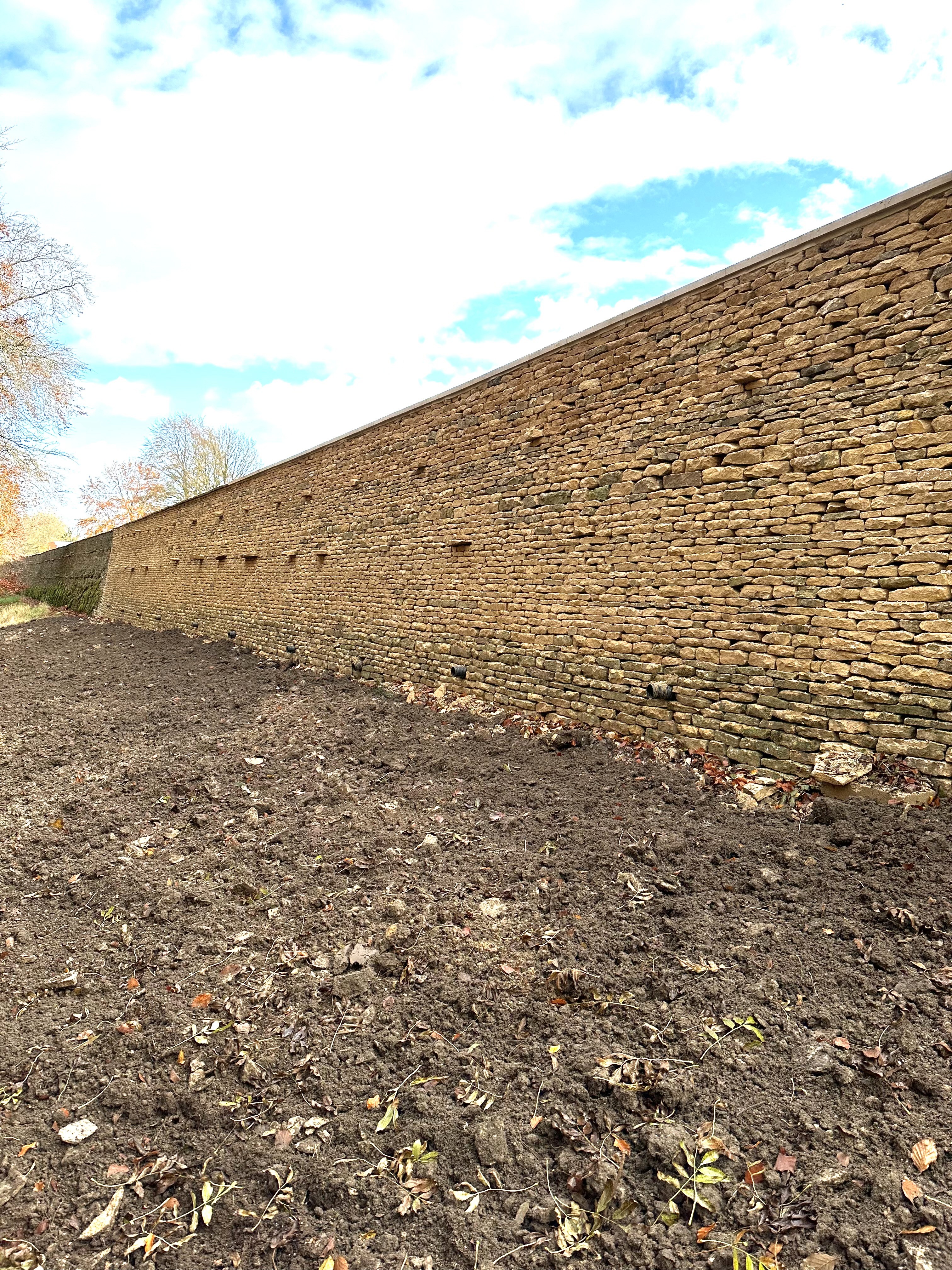 A large repair on a drystonewall