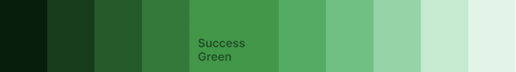 Success Green Colour Scale