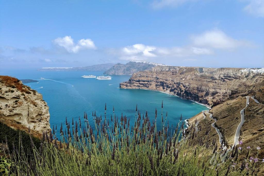 Exploring Santorini countryside