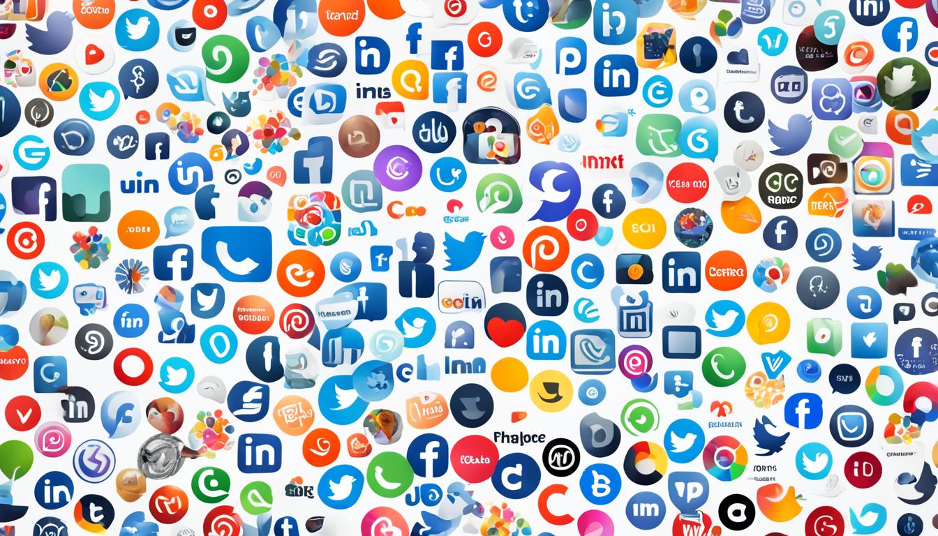 A collage of different social media platform logos with a central image of a user-generated content post receiving engagement from various platforms around it. The post should be aesthetically pleasing and visually interesting to grab the viewer's attention.