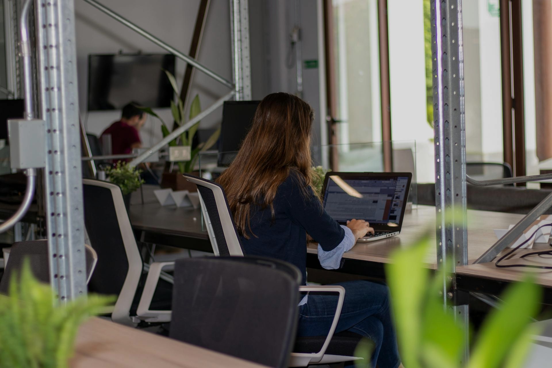 Woman sitting in an office