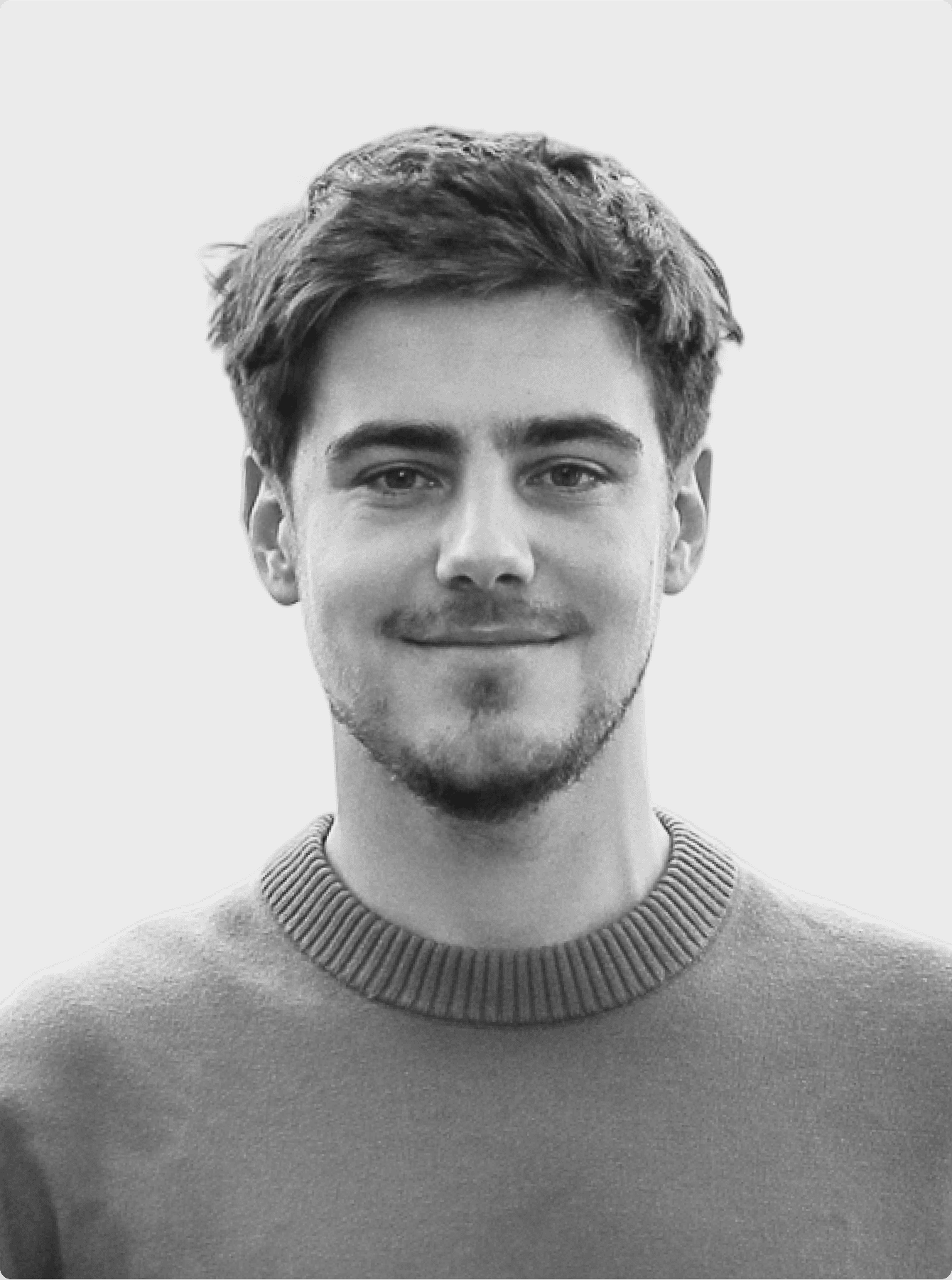 Man on a white background portrait