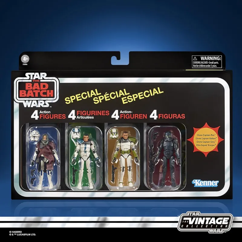 Vintage Collection Bad Batch four-pack, including Captain Rex