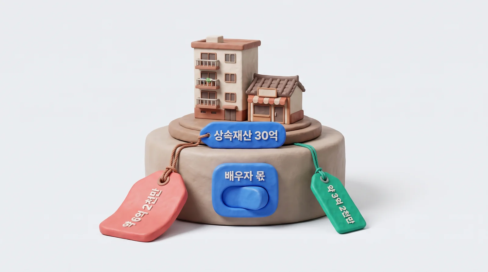 같은 상속재산 30억 원이 배우자 몫에 따라 상속세 약 6억 2천만 원과 약 3억 2천만 원으로 갈리는 구조