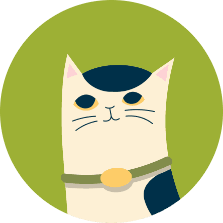 Illustration of the cat with colorful background