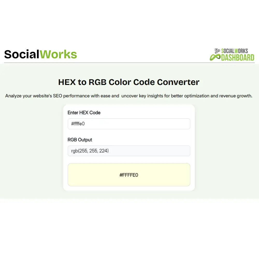 HEX to RGB 	