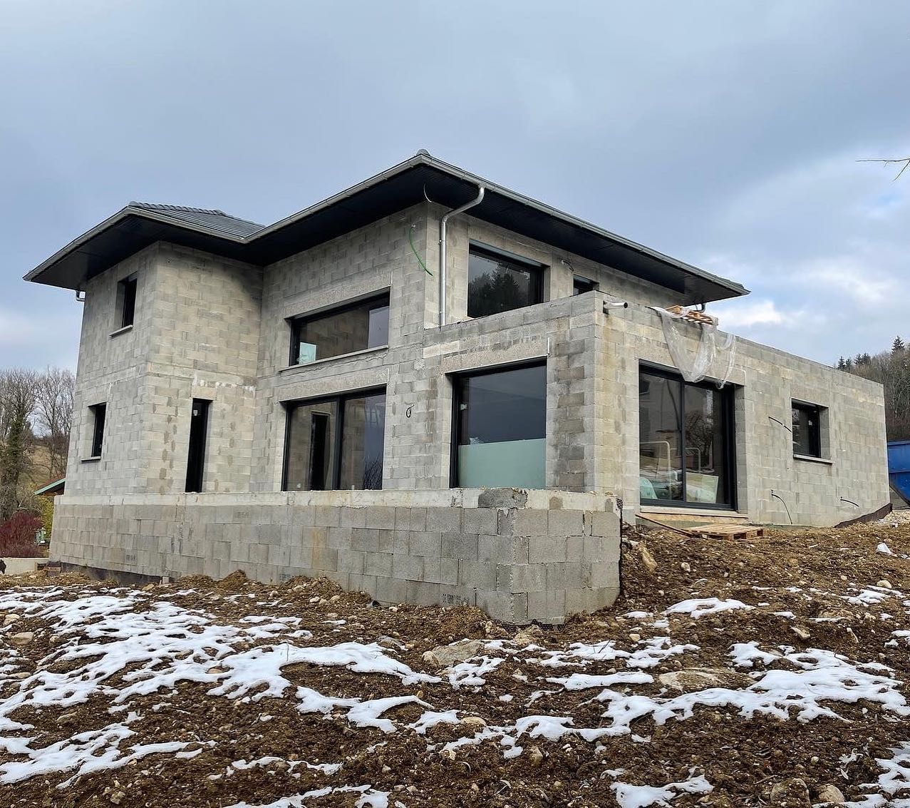 Photo de villa Annecy en fin de construction