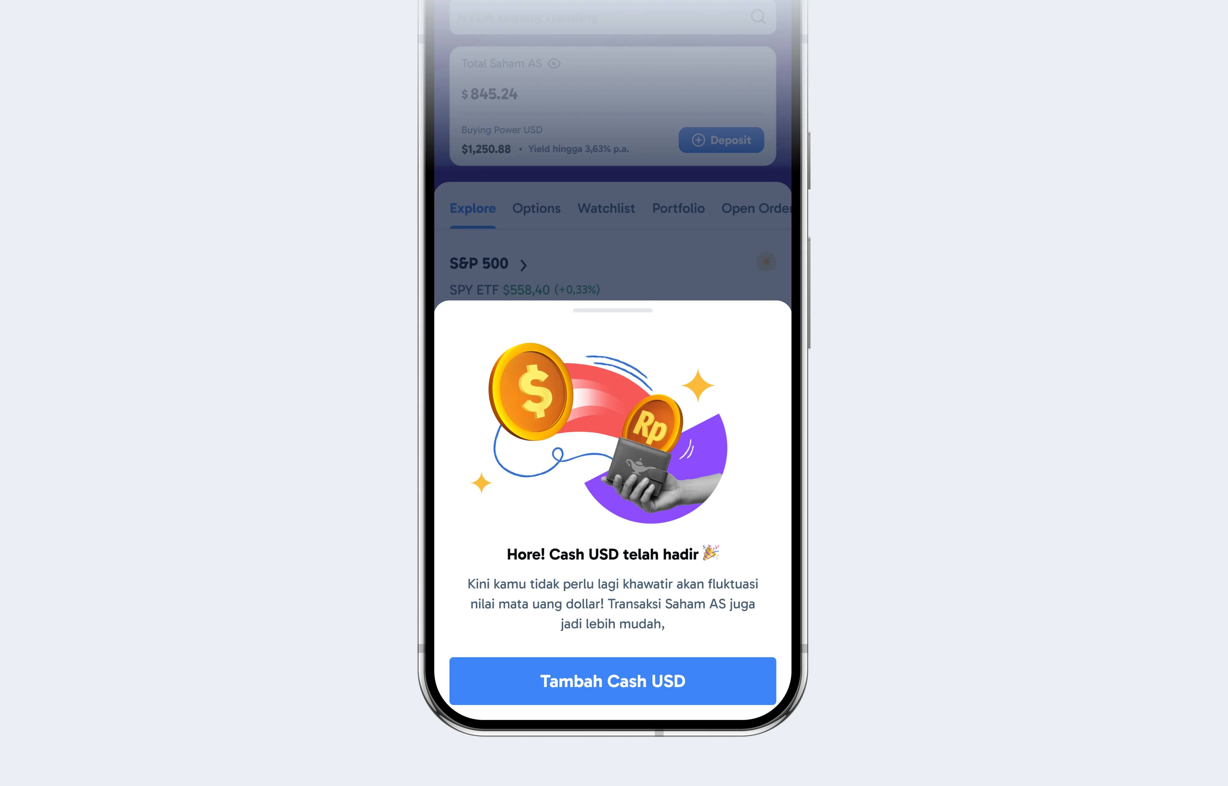 Ajaib USD Wallet Intro Popover Image