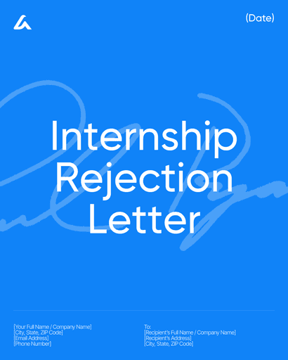 Internship Rejection Letter