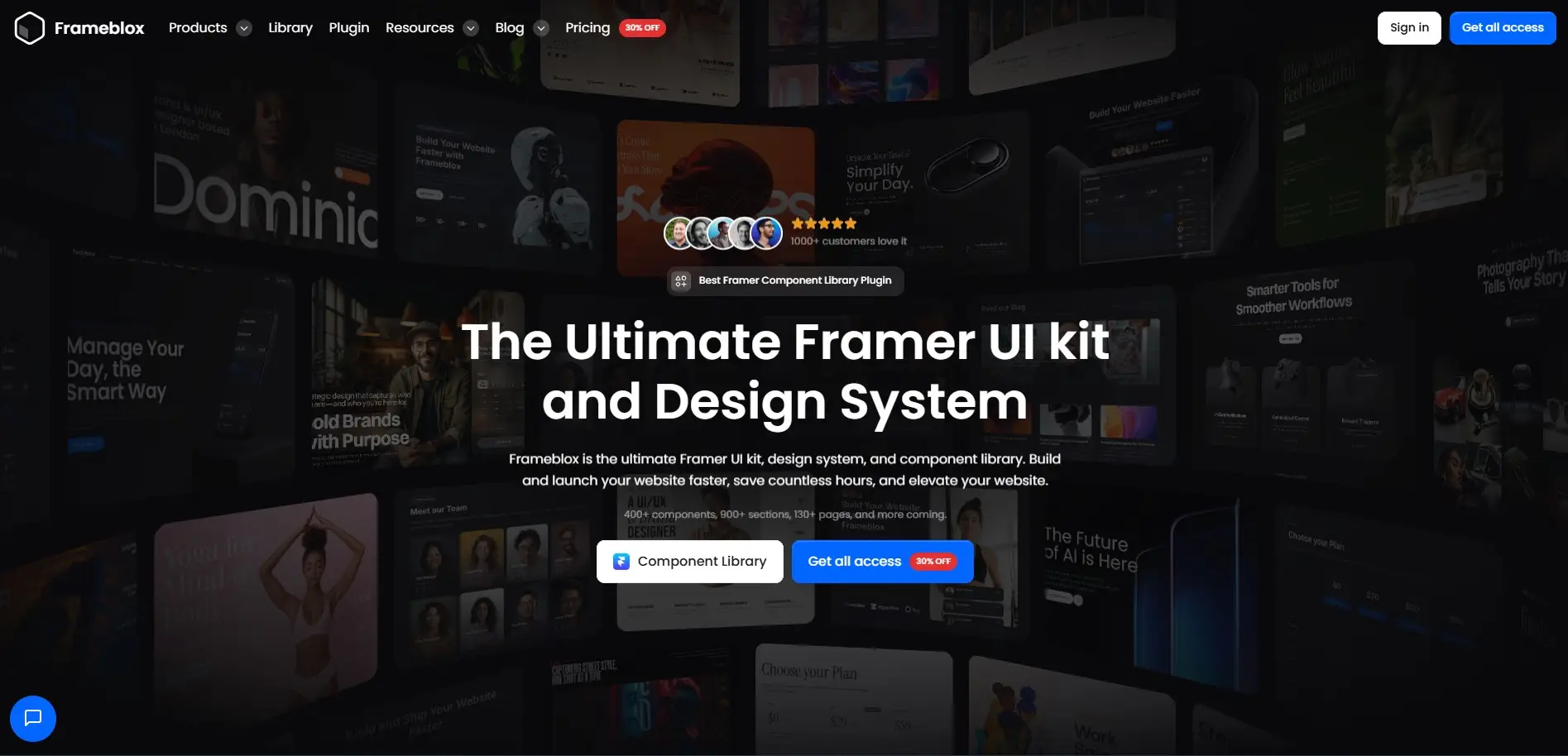 Frameblox Framer-only template provider