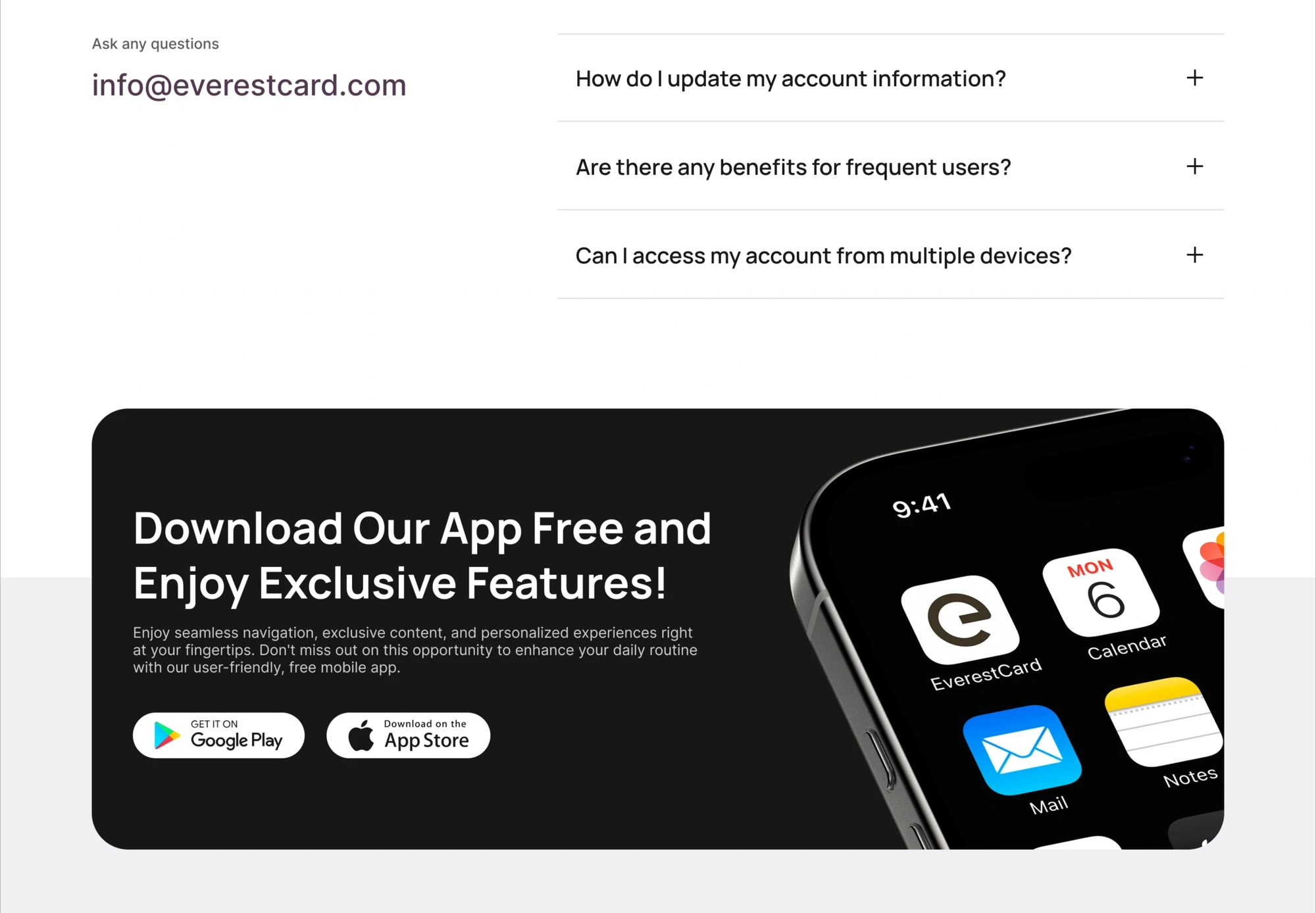 Final design of the Everest's website part 06