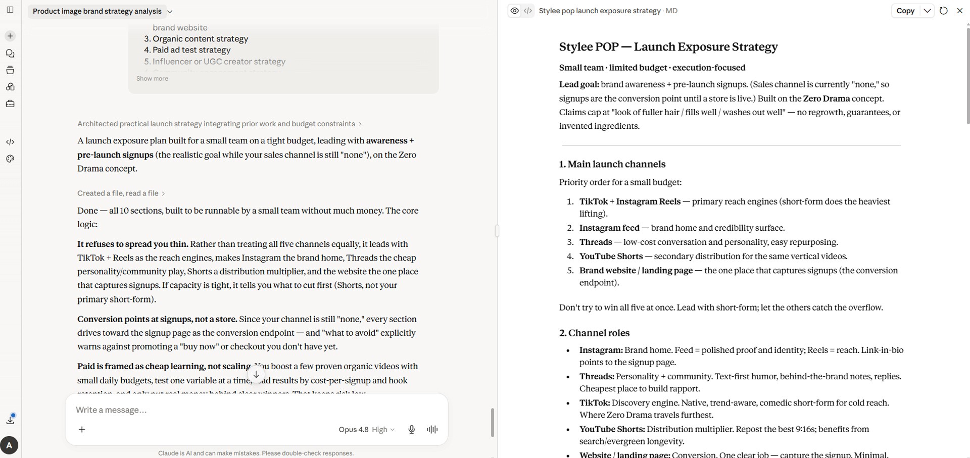 Image caption: Exposure strategy connects content ideas with launch timing, channel roles, and realistic growth goals.