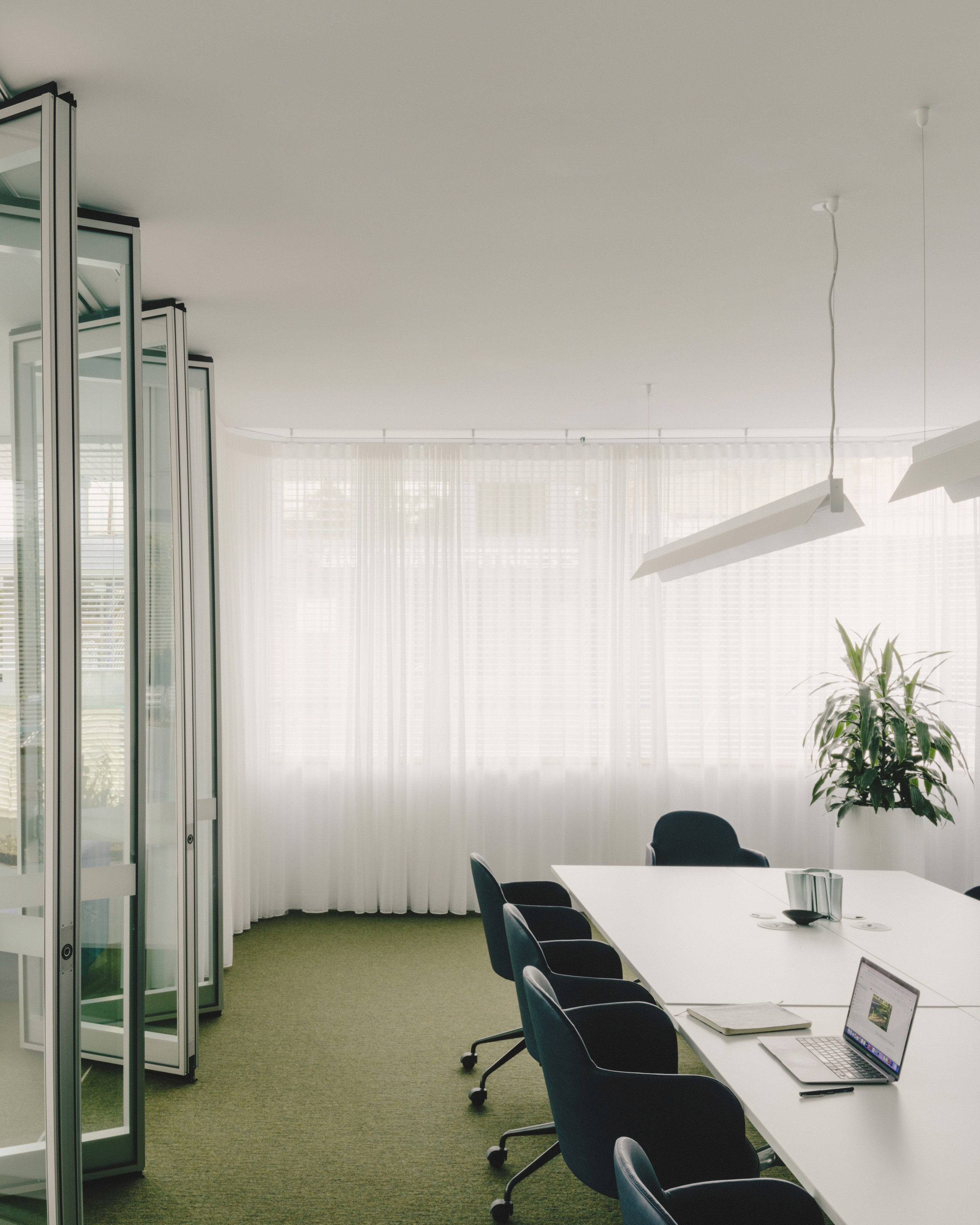 Geometric wooden wall panels with angled shapes and warm highlights.