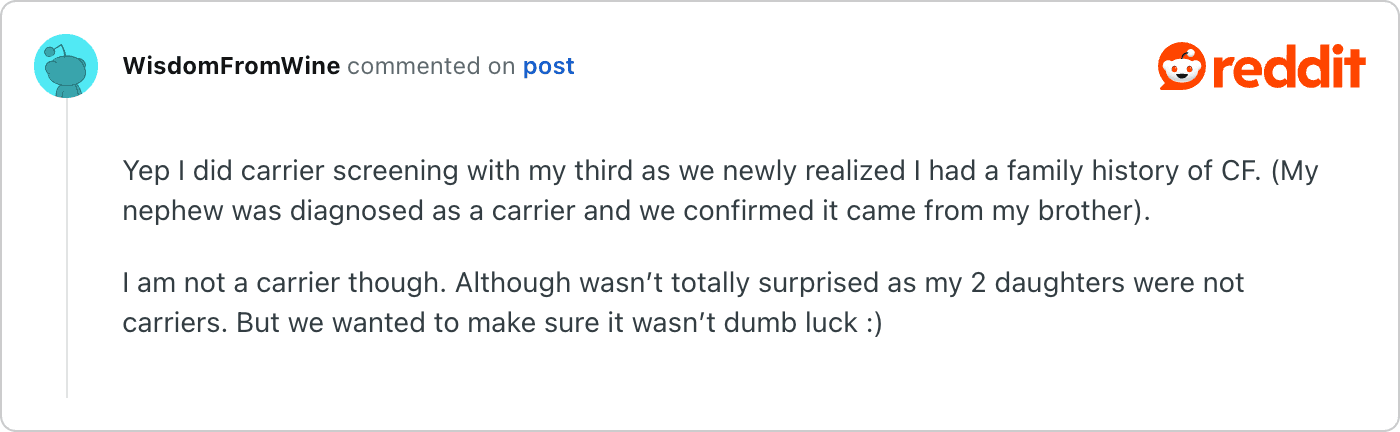 Post on Reddit