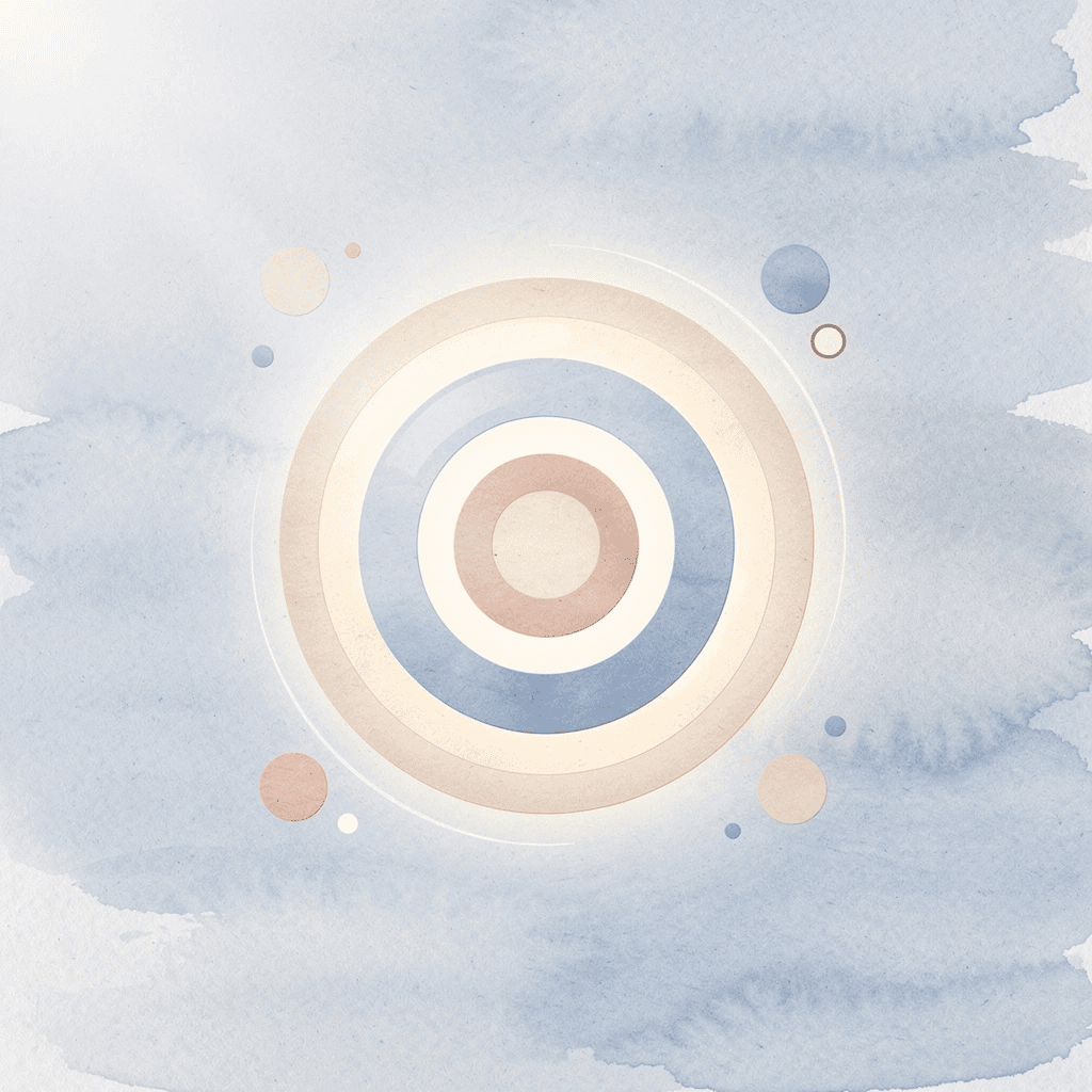 Target icon representing precision in screen printing design