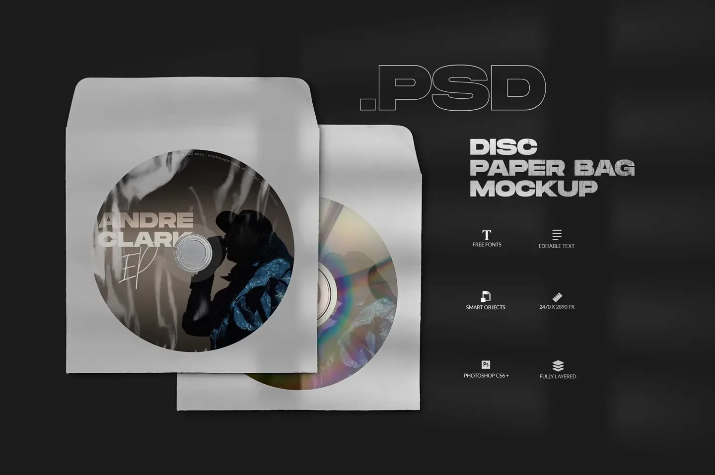 Y2K logotype bundle graphics used on a vintage CD jewel case mockup with holographic textures