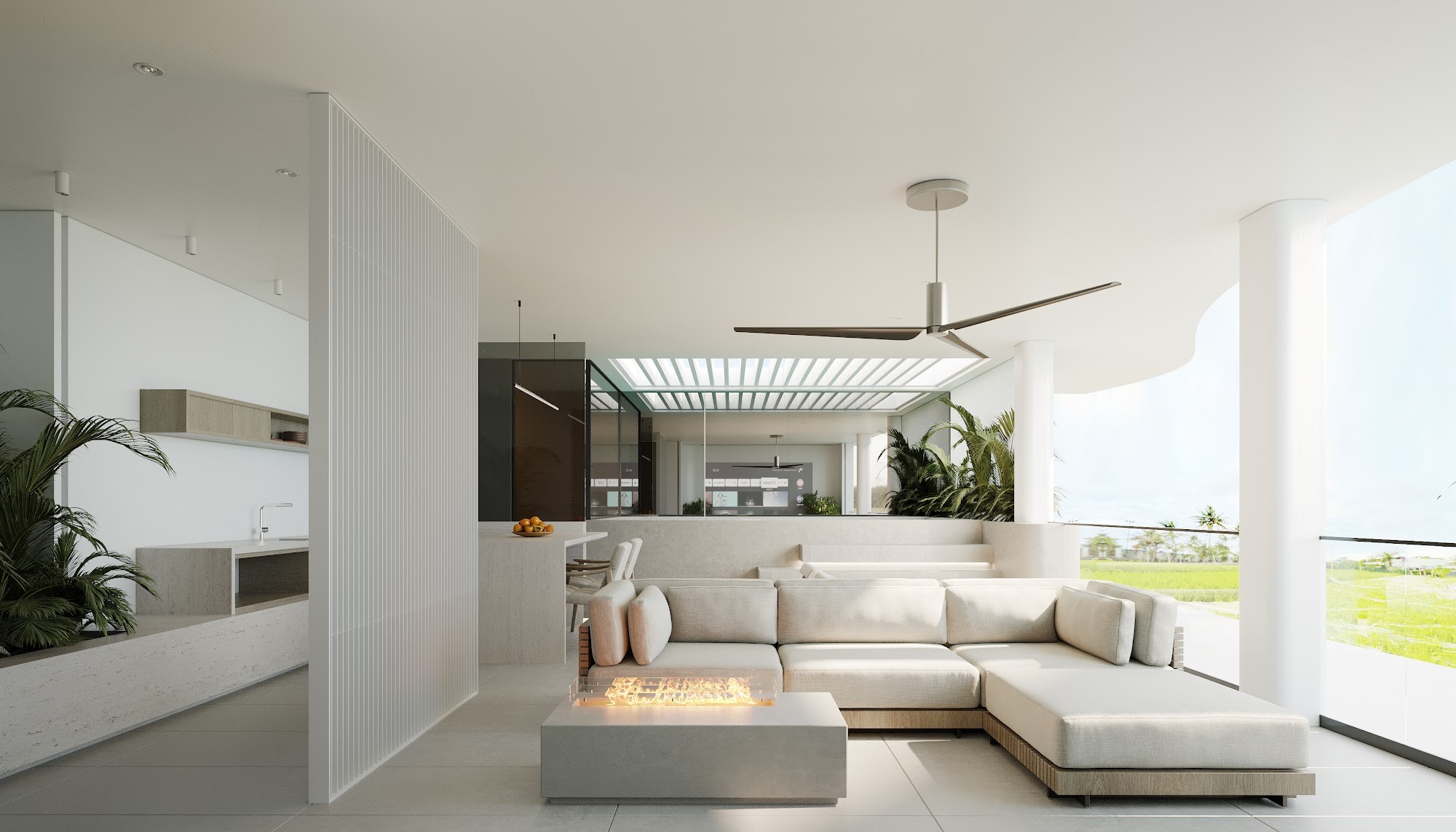 Complex 7 - Apart 2-BR RT 198 3 floor — гостиная, Laguna Complex 7, Canggu
