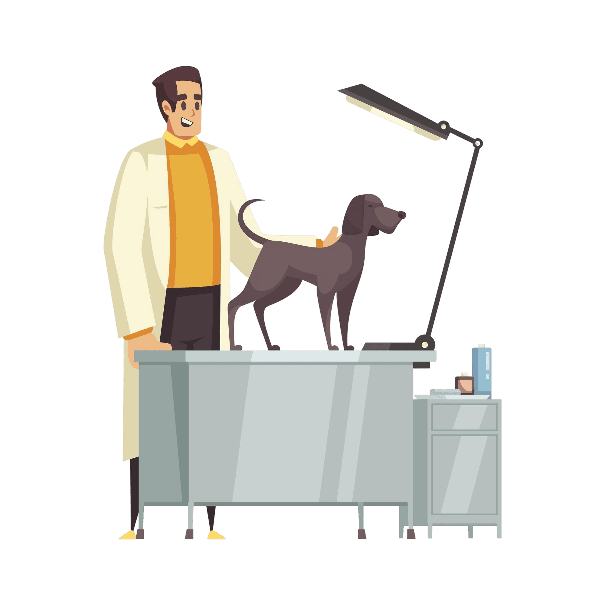 Vets Examining Dog On Table