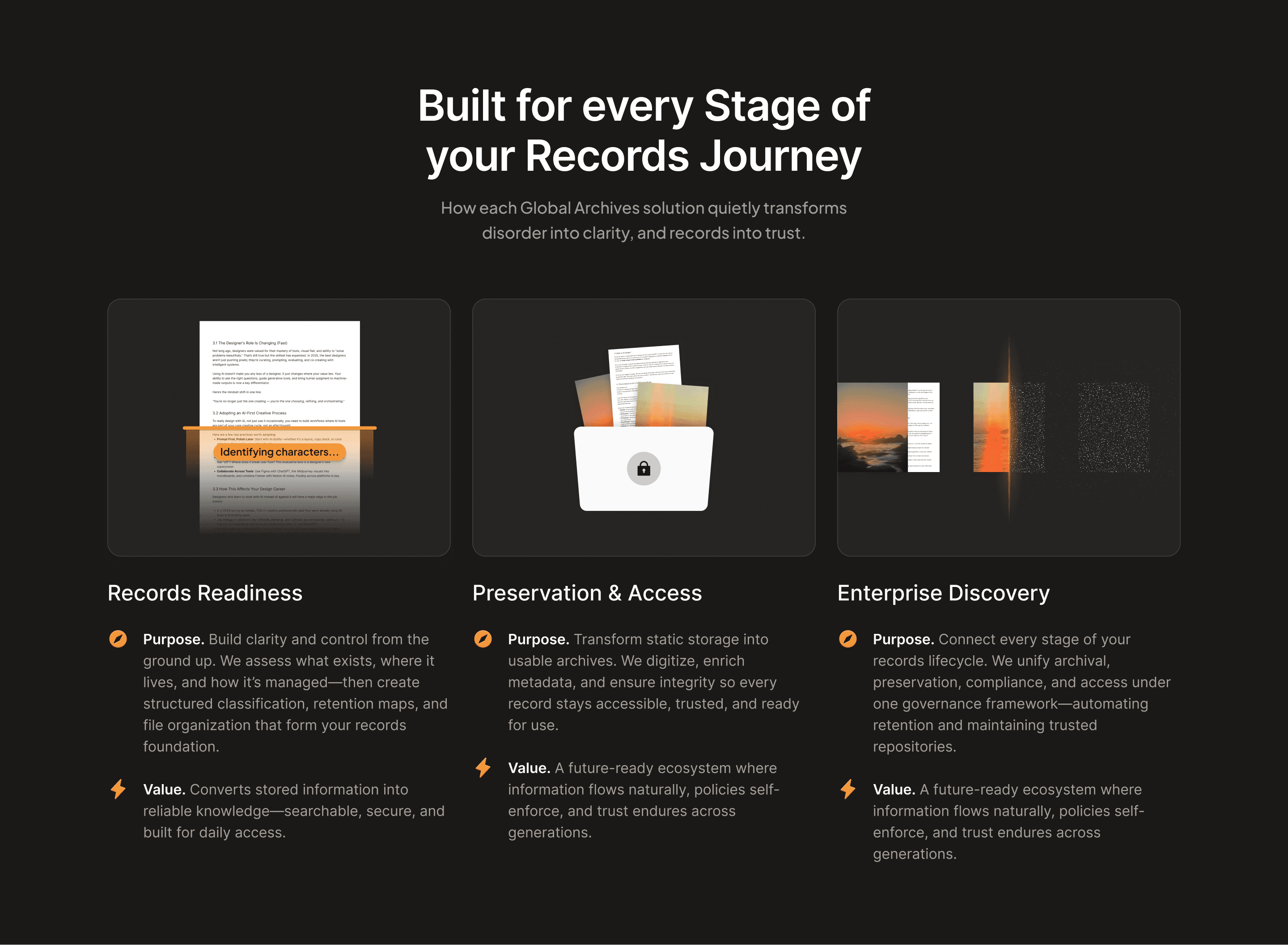 Global Archives website