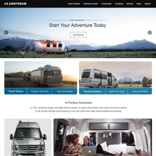 AIrstream homepage designed by Bart Fish