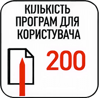 Перевага апарату біостимуляційної лазерної терапії Physiogo 400c - кількість програм для користувача 200