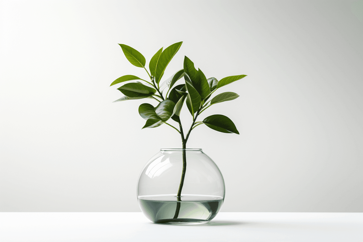 Serene green elegance in a glass