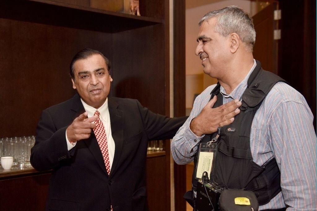 Gulshan Sachdeva with Mukesh Ambani