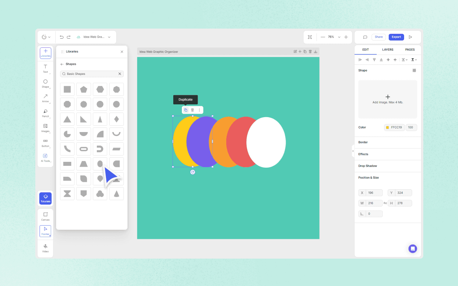 how to make Idea Web Graphic Organizer