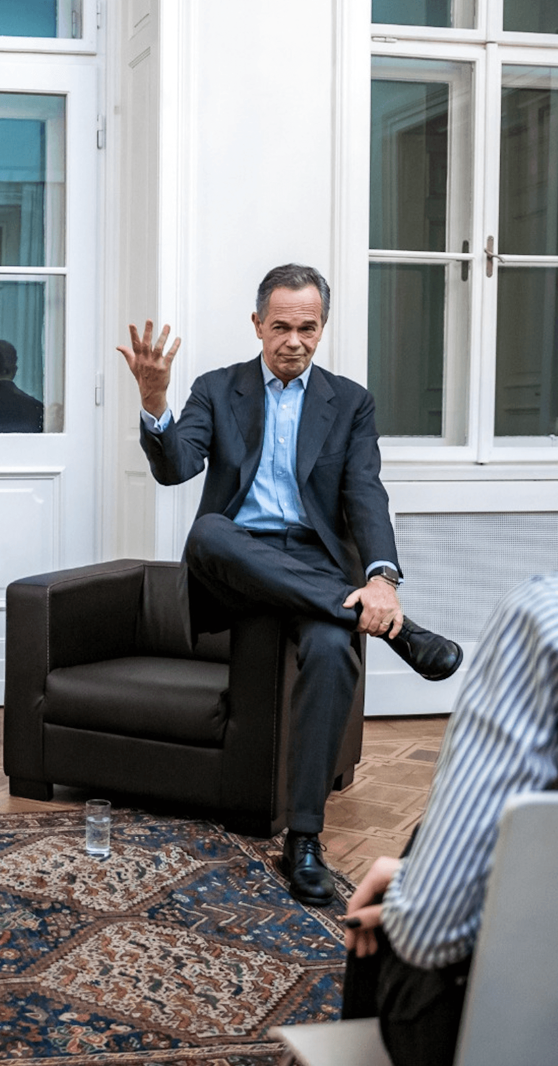 Speaker presenting to an audience during a career talk at LBS