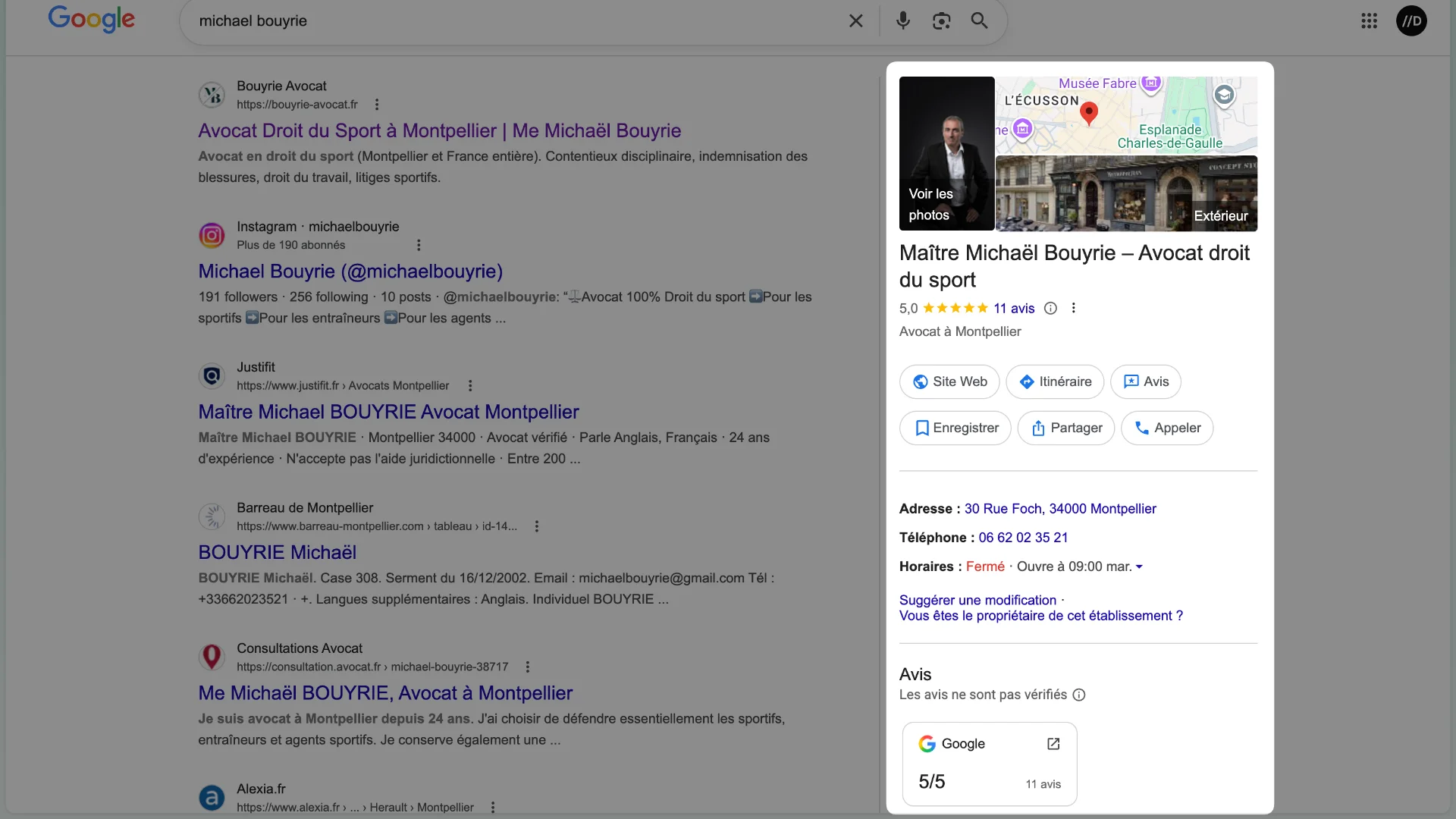 Pack Local fiche google my business avocat