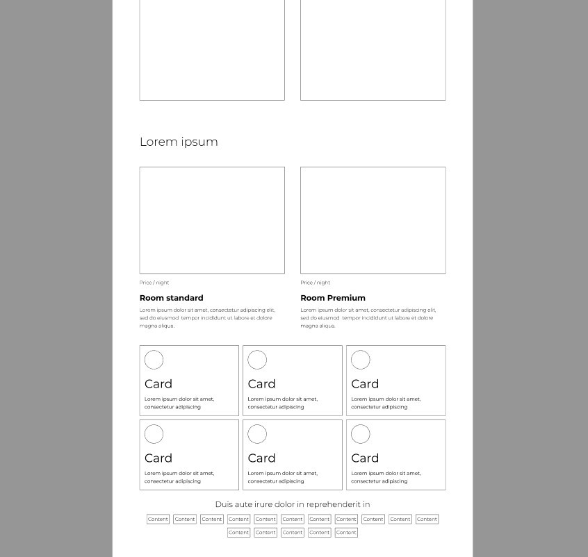 Site wireframe