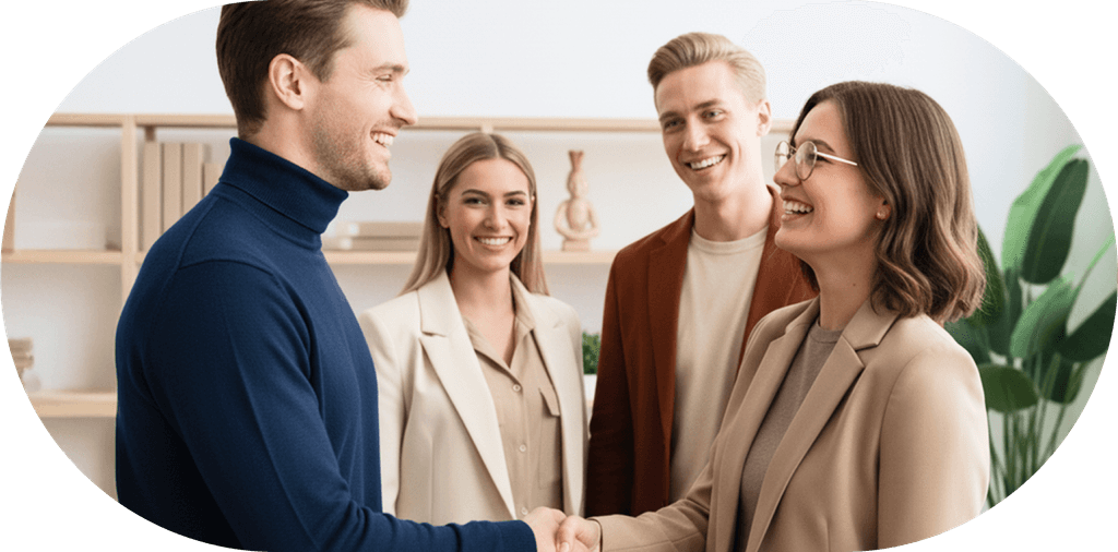 business people discussing about business