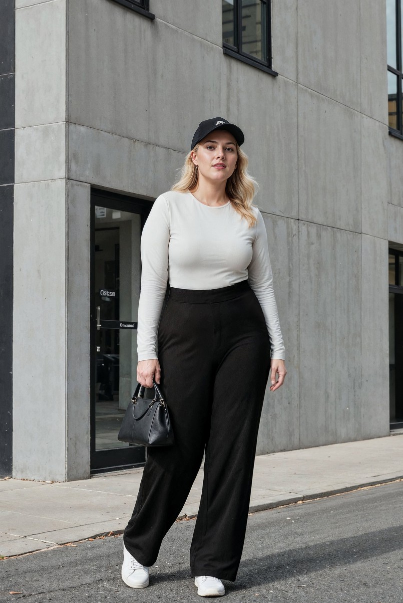 AI Generated Female Model - White top - Caimera AI