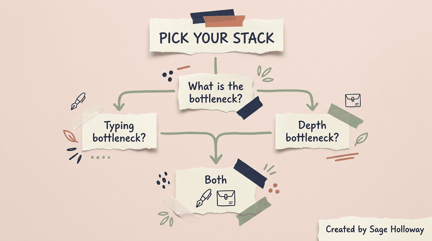Scrapbook decision tree for using Claude Code and GitHub Copilot together