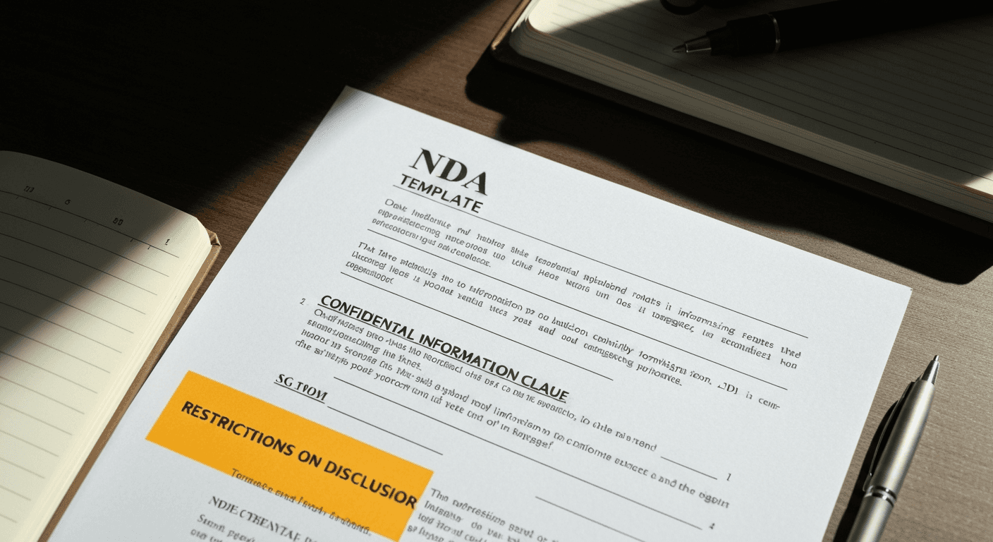 NDA template with key highlights