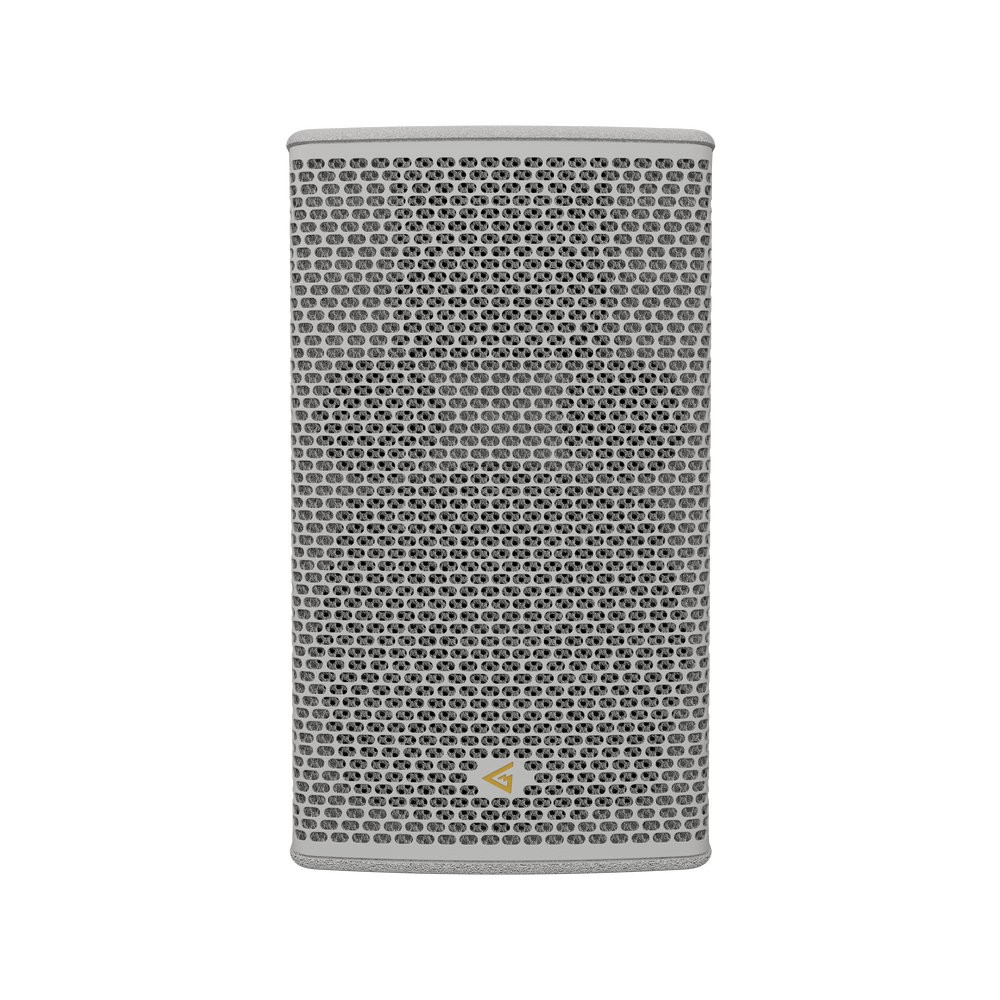 Light gray professional speaker with perforated grille